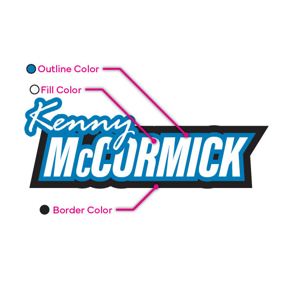 Driver Name Decal Sheet - Type A