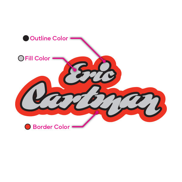 Driver Name Decal Sheet - Type B