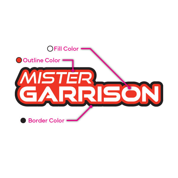 Driver Name Decal Sheet - Type G