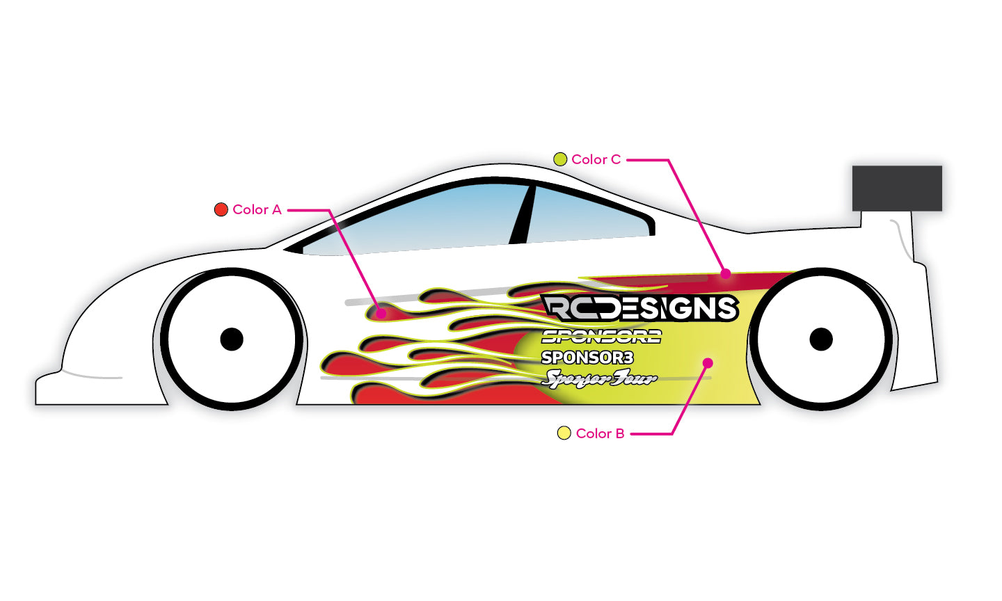 Flames - Touring Car Wrap