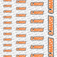 Driver Name Decal Sheet - Type E